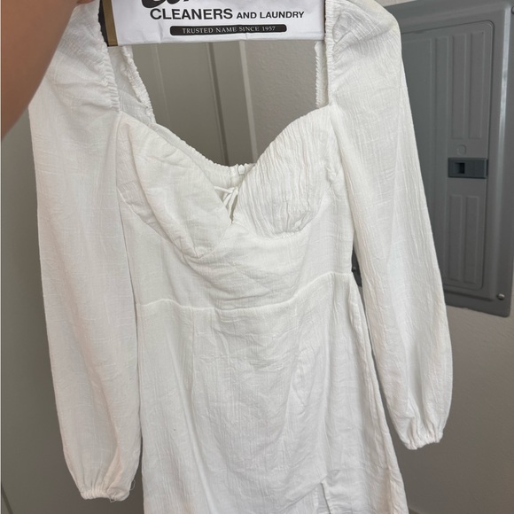 Princess Polly Cream Long Sleeve Dress - Picture 2 of 4